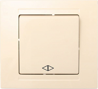 Выключатель перекрестный одноклавишный Gunsan Moderna без подсветки 10 А 220В кремовый MD 29 12 135