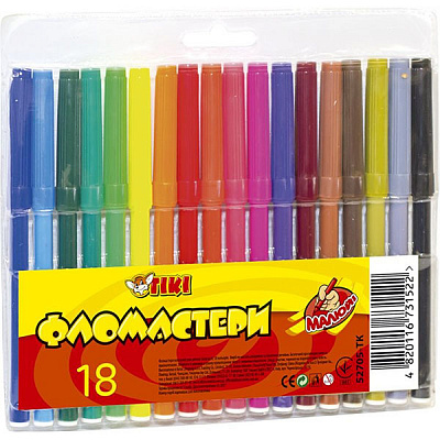 Фломастеры 18 шт. 52705-TK Тікі
