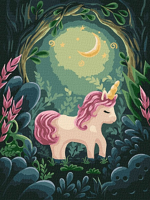 Картина по номерам Удивительный однорог 30х40 см 30x40 см Идейка 