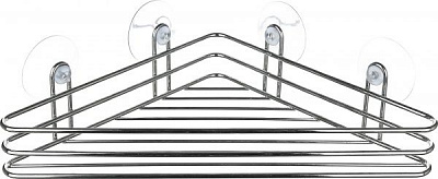 Полка угловая Lemax на присосках EBA-10550 для ванной комнаты 310х171х67 мм 