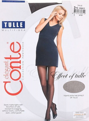 Колготки жіночі Conte Tulle 30 den р. 2 графітовий 1 шт.