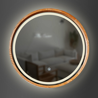 Зеркало со встроенной подсветкой Luxury Wood Perfection SLIM LED ясень темный 700 мм