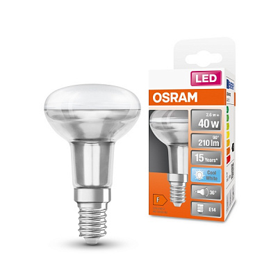 Лампа светодиодная Osram GL 2,6 Вт R50 зеркальная E14 220 В 4000 К 