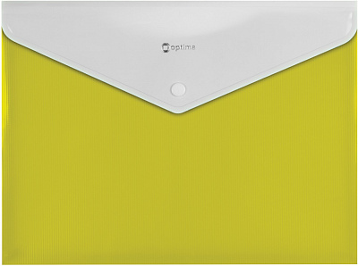 Папка-конверт А4 непрозора на кнопці Смуга жовта Optima O31315-05