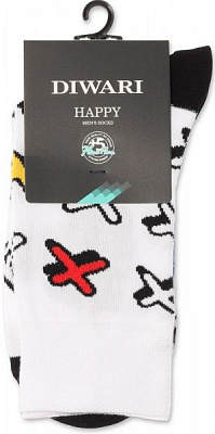 Носки мужские DiWaRi Happy 20С-37СП 134 р. 29 белый 1 пар 