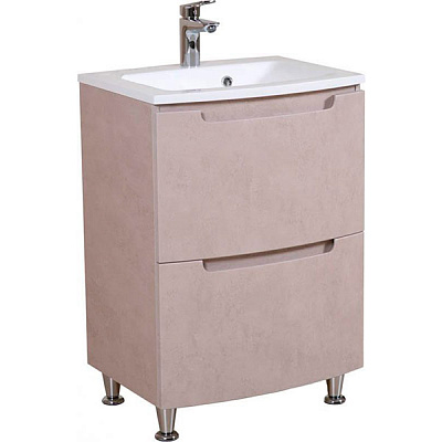 Тумба напольная Aqua Rodos HeadWay 60 см бетон бежевый под умывальник Easy 60 и Дельта 60