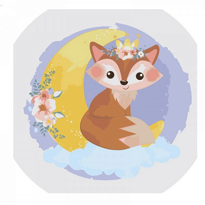 Раскраска по номерам Strateg Лисенок 30х30 см ES010