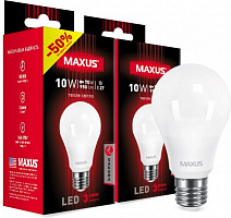 Лампа светодиодная Maxus Sakura 2-LED-663 2 шт./уп. 10 Вт A60 матовая E27 220 В 3000 К 
