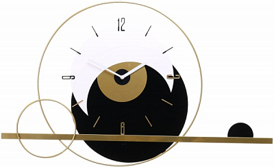 Часы настенные дерево и металл 50 см