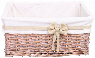 Корзина плетеная с текстилем Tony Bridge Basket детская 39x29x18 см HQ10-072-4 