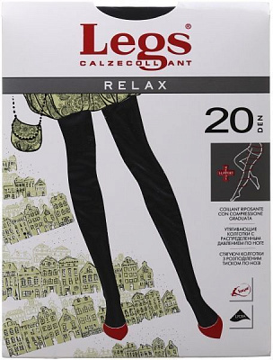 Колготки жіночі Legs 300 RELAX 20 den nero р. 5 чорний