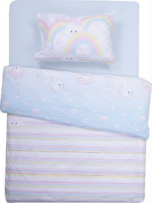 Комплект постельного белья Україна Единорог 145х215 разноцветный