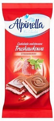 Шоколад Alpinella з полуничною начинкою 90 г