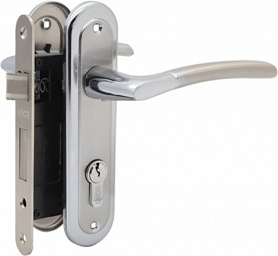 Комплект фурнитуры PZ Linde A-1210 SN/CP 62,5 мм матовый никель/полированный хром