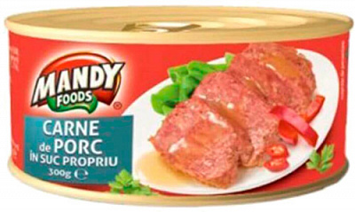 Тушонка Mandy свинина у власному соку 300г