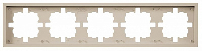 Рамка п'ятимісна HausMark Juna горизонтальна пісочна/бежевий 7041-1800U2-150