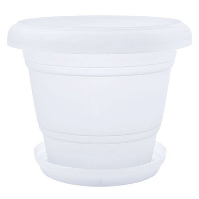 Горшок цветочный Алеана Лилия с подставкой 20.3x16.5 см цвет а ассортименте