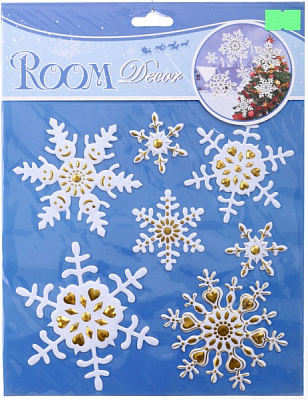 Наклейка декоративная силиконовая микс (4 дизайна) в ассортименте 17x17 см