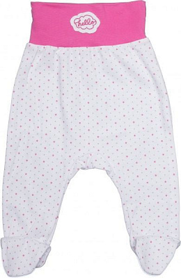 Ползунки для девочек Baby Veres Hello Bunny р.74 бело-розовый 