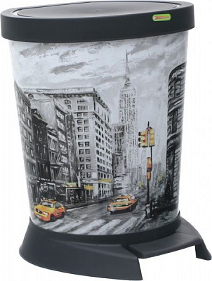 Відро для сміття Алеана Таксі 18 л з малюнком 124067