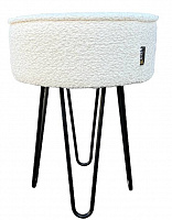 Пуф Lion Шорт-2 480х360 мм білий/чорний