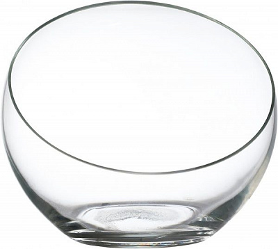 Ваза стеклянная прозрачная косой срез