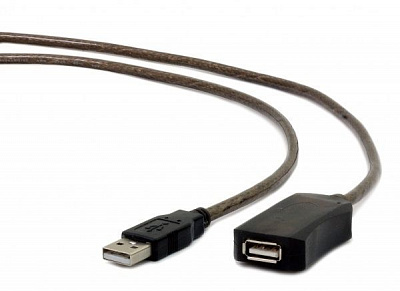 Кабель Cablexpert USB-подовжувач 5 м чорний (UAE-01-5M) подовжувач USB2.0