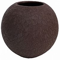 Ваза керамічна Nana ceramics Куля 16 см шовк шоколад 