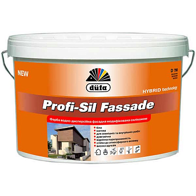 Фарба силікономодифікована Dufa Profi-Sil Fassade D790 мат білий 3,5кг