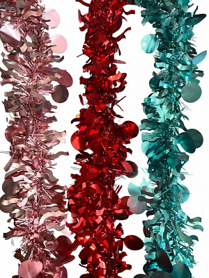 Дождик новогодний Long Dragon LD25-024 9 см 2 м в ассортименте