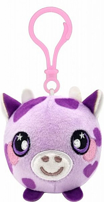 Мягкая игрушка Squeezamals ароматная Корова Келли на клипсе 6 см SQS00866K