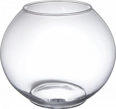 Ваза стеклянная прозрачная Spring фиш бол 17х21 см Wrzesniak Glassworks