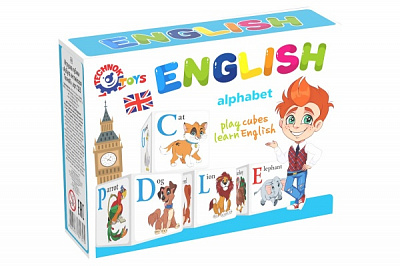 Кубики ТехноК кубики пластикові Абетка English 12 шт. 1325