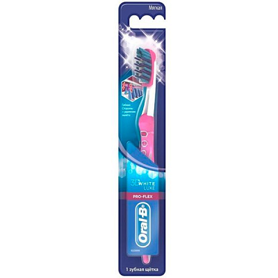 Зубная щетка Oral-B 3D White Lux Pro-Flex средней жесткости 1 шт.
