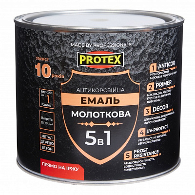 Эмаль Protex молотковая Hammer Line медь шелковистый глянец 2кг