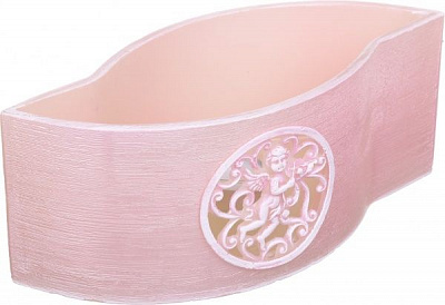 Подсвечник фонарик-лодочка Амур, 28 см, розовый Pako-If