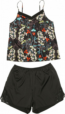 Костюм домашний женский megotex Клеопатра майка+ шорты р. M черный