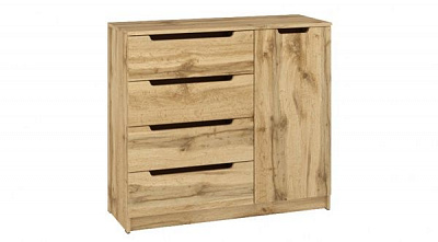 Комод Пехотин ЭКО-4+1(1000х900х380), тахо (1уп.) дуб тахо/дуб тахо 