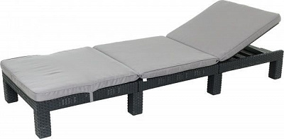 Шезлонг раскладной Curver Daytona антрацит 64,5x195 см 