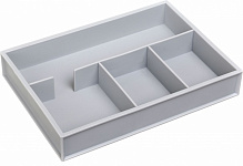 Органайзер настольный для офисных мелочей 250х175х40 мм серый Mikasa