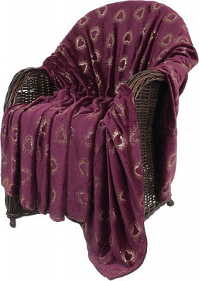 Плед Basic Shine Hearts 200x220 см Бордо La Nuit 