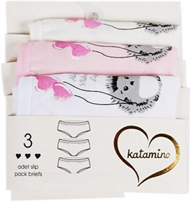 Набор трусов для девочки K128072 3 шт. р.134-146 разноцветный 