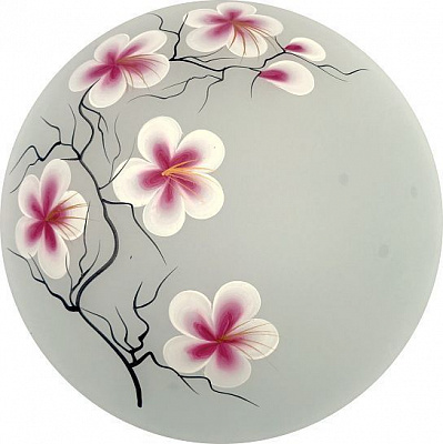 Светильник потолочный Укрсвітло НПБ 01-60 (37078) Сакура 1x60 Вт E27 розовый 