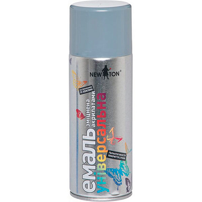 Эмаль аэрозольная New Ton универсальная RAL 7046 серый глянец 400 мл