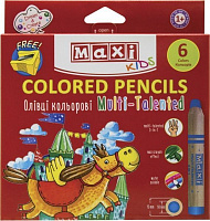 Карандаши цветные Multi-Talented 3 в 1 6 шт. с точилкой MX15171 Maxi
