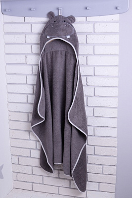 Пелюшка після купання Baby Veres Hippo 80x120 см сірий 190.06