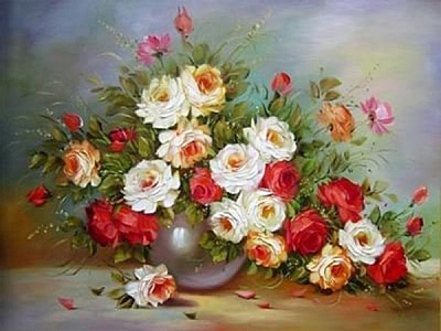 Набір для творчості зі стразами на підрамнику Вишуканий букет 30х40 см Діамантові ручки