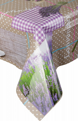 Скатерть Лаванда 137x180 см коричневый Даріана 