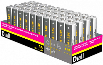 Батарейка DIALL AA (пальчиковые) 40 шт. (4106960354) 
