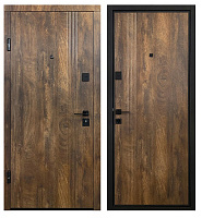 Двері вхідні Міністерство дверей Сучасна чорний муар 2050x860 мм ліві